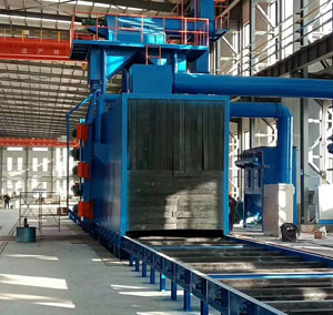 清理大型钢结构件、焊接件抛丸设备使用现场