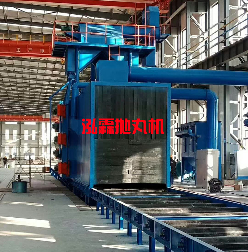 H型钢结构抛丸机使用现场 H型钢结构抛丸机使用现场