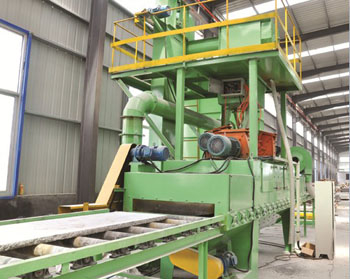 石材抛丸机，大理石荔枝面打毛粗化设备