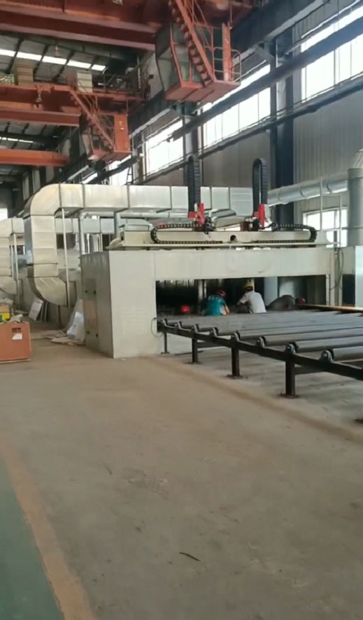 钢板预处理线、喷漆、烘干安装现场图